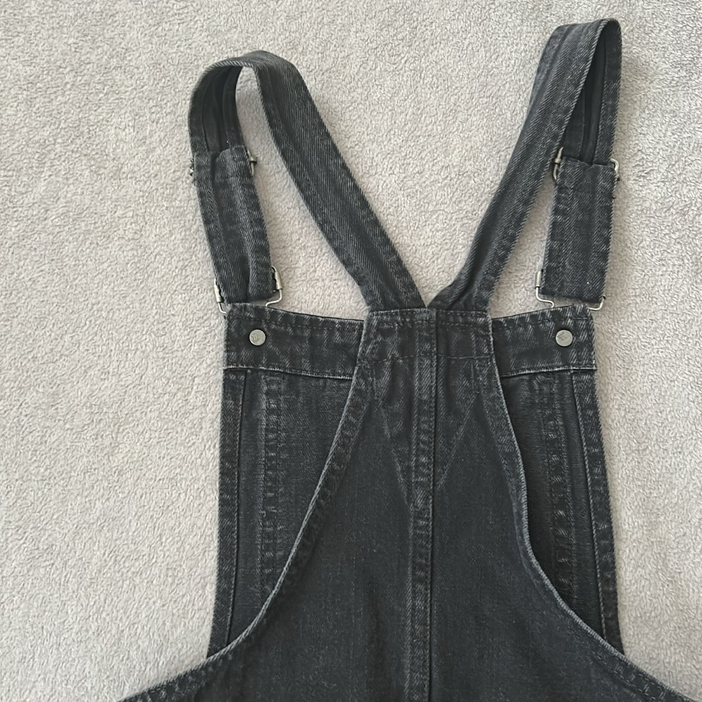 Madewell adirondack short overalls in washed black XXS - Picture 10 of 11